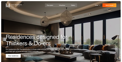 Hero redesign concept - Web design hero modern real estate ui web design