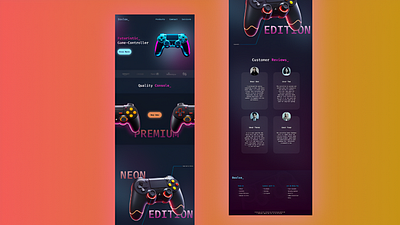 Boxlox a Game Console Landing Page branding console design game console graphic design landing page logo mobile mobile design ui