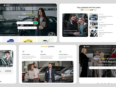 Car Website Design car car app car booking car buying car financing car rent car rental car selling car service car shop car website full website landing page luxury luxury car minimal popular ui design web design website