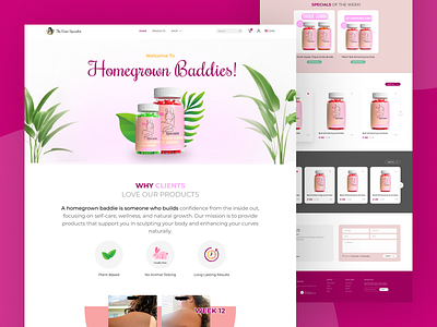 The Curve Specialist ecommerce product landing page clean and modern collagen curve specialish curvygirl curvywoman design frammer gummies landing page plussizebeauty plussizefashion product landing page shopify trending design ui upsell we webflow website wordpress