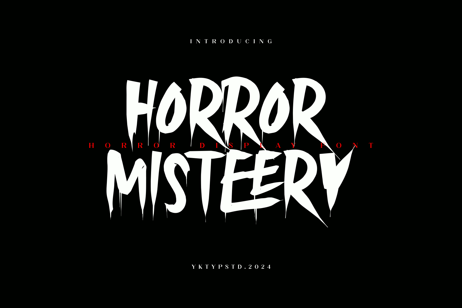 Horror Misteery - Horror Display Font graphic design nightmare