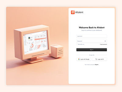 Log in screen 🧑‍💼 ai design login product design ui ux