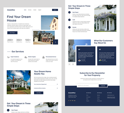 EstateWise Web Design appdesign graphic design ui uiux uiux design web design