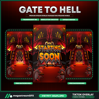 Devil Gate Tiktok Overlay | Tiktok Overlay with Demonic Theme horror overlay