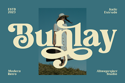 Bunlay - Modern Retro Font new year