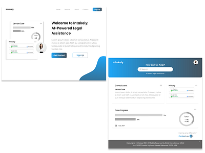 Intakely - AI Powered Legal Assistance design figma productdesign ui ux