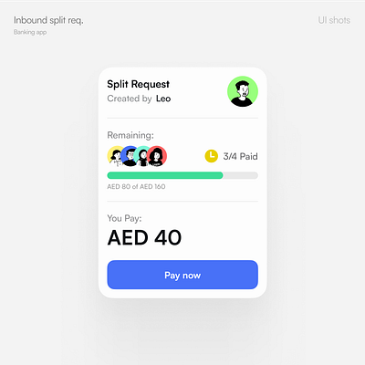 Payment request UI inspiration app design designer figma ui uiux ux design web design