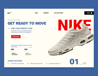 Nike shoes website nike shoes shoeswebdesign ui uiux web webdesign webinspration