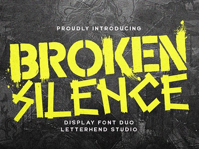 Broken Silence Display Font freebies punk font