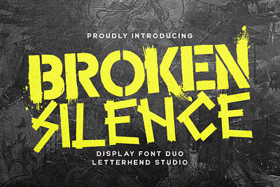 Broken Silence Display Font freebies punk font