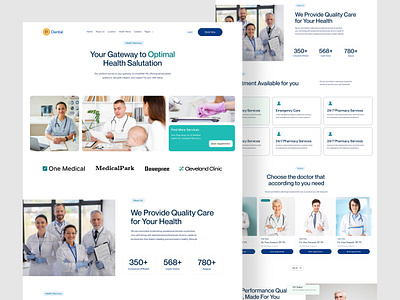 Health Care Website Design appointment booking clinic doctor health health care health service landing page medical web medical website ui ux web design website design