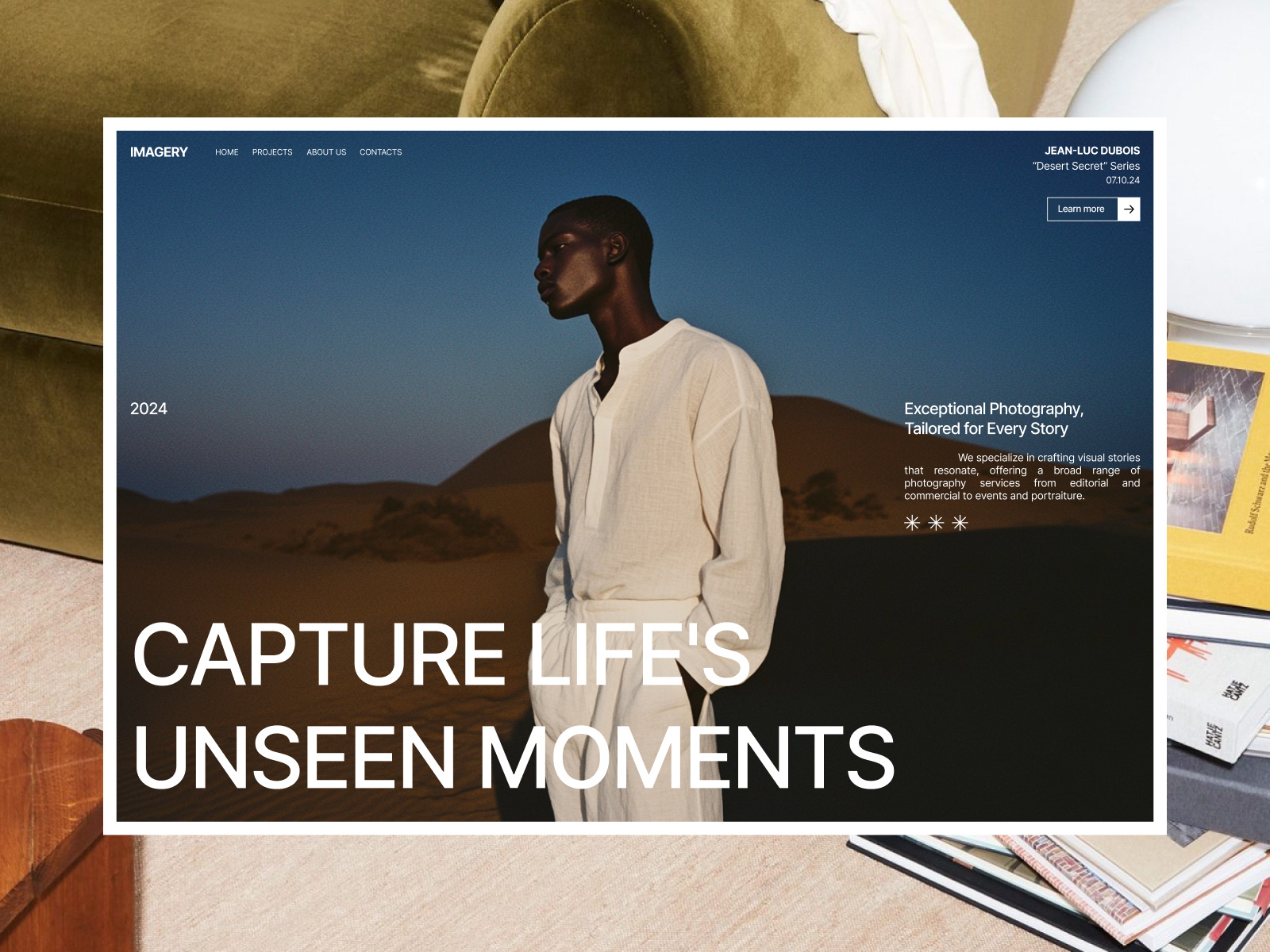 IMAGERY / Design Concept animation branding design layout minimalism photo studio typography ui ux web web design