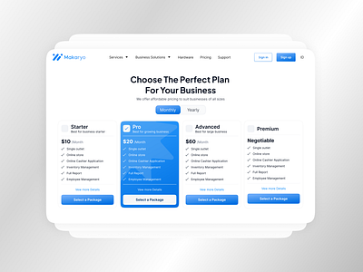 Makaryo - Payment plan payment plan subscription uibusiness uidesign upgrade plan