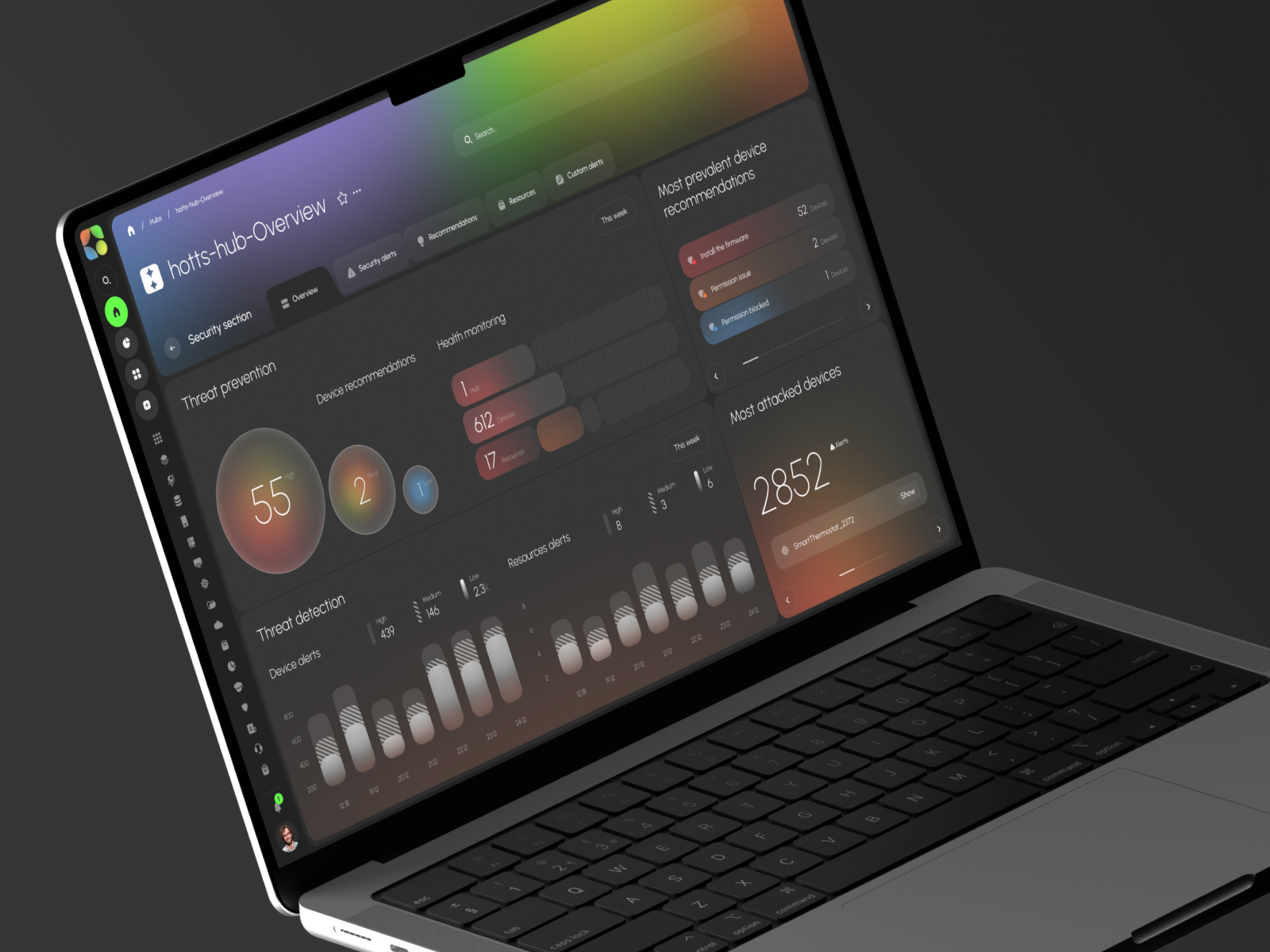 Azure - Security SaaS Interface ai app crm cybersecurity dashboard design interface product saas security service software ui ux web