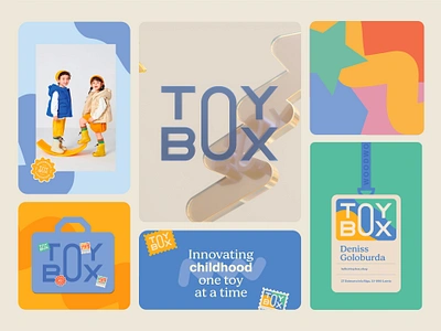 TOYBOX Branding and Packaging Design - Kids 3d animation branding dashboard design e commerce emblem graphic design icons kids label landing page logo logo design logotype mobile app motion graphics packaging packaging design ui