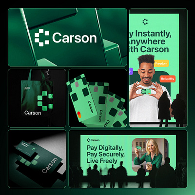 Carson animation brand identity branding card credit card daily ui dailyui illustration landing page logo logo design social media ui visual identity