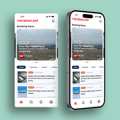 Day 9/100 - News App UI graphic design ui