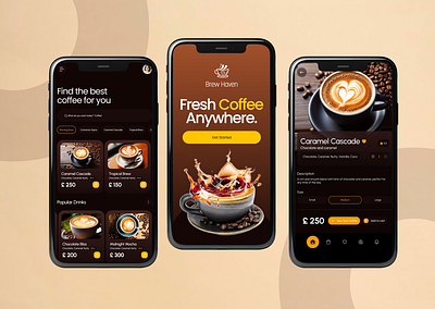 Coffee Cafe- App UI Design banner coffee shop apps ecommerce figma mobile app ui user ux