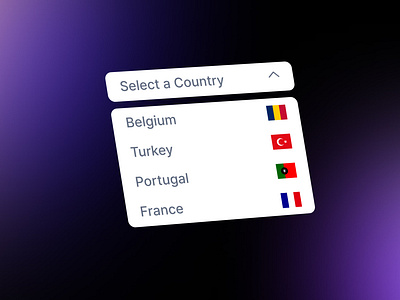 Animated Dropdown Menu animation app branding design dropdown flag graphic design icon illustration logo menu minimal typography ui ux vector web website