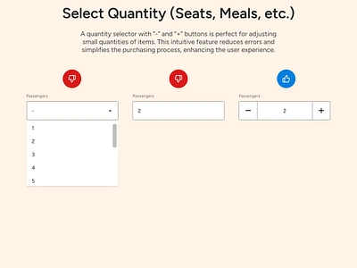 UI Design Tips #6 - Select Quantity (Seats, Meals, etc.) design dodont tips ui ui design ui tips ux ux design