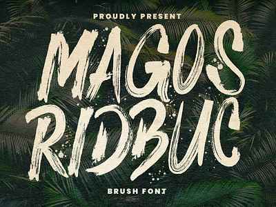 Magos Ridbuc Display Brush Font animation branding design font fonts graphic design illustration logo nostalgic ui