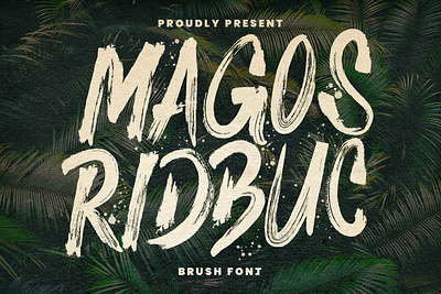 Magos Ridbuc Display Brush Font animation branding design font fonts graphic design illustration logo nostalgic ui