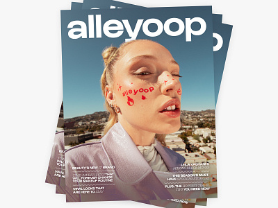 Alleyoop Brand Zine beauty brand cosmetics fun gen z layout magazine makeup playful print print design quirky sephora type visual identity zine