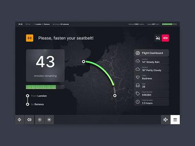 In-Flight Entertainment Platform airplane design flight ife inflight interface layout minimal ui ux web