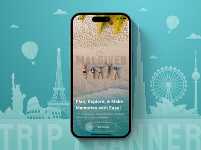 Trip Planner App app design hotel booking app mobile app design travel app travel app development travel booking app travel planner app travel website trip planner app ui design uiux uiuxdesign