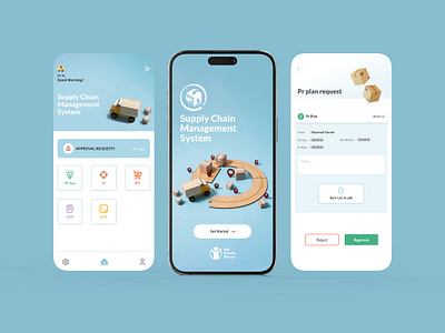 Supply Chain Management System App app mobile app splash supply chain ui