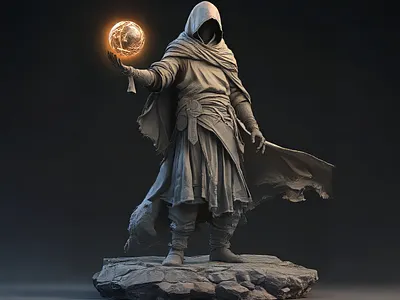 Arcane Sorcerer 3d 3d modelling blender cgi character design game mystical r1n7t0xb spell