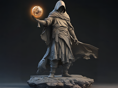 Arcane Sorcerer 22l9hq7 3d 3d modelling blender cgi character design game mystical spell