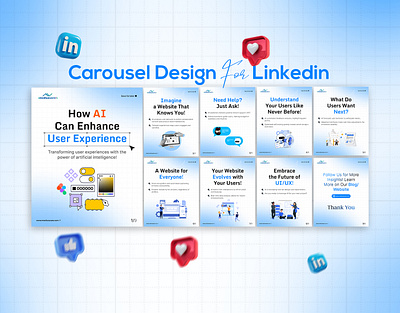 Carousel Design for Linkedin carousel design for linkedin graphic design linkedin logo slider design ui