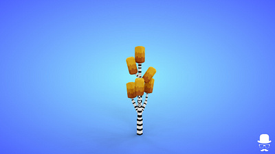 Voxel Small Tree 8.2 Model - 3D Lowpoly Game Asset 3d 3d model autumn fantasy game asset lowpoly magicavoxel voxedit voxel art yellow