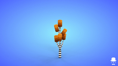 Voxel Small Tree 8.3 Model - 3D Lowpoly Game Asset 3d 3d model autumn fantasy game asset lowpoly magicavoxel voxedit voxel art