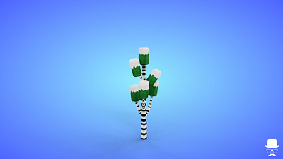 Voxel Small Tree 8.5 Model - 3D Lowpoly Game Asset 3d 3d model cartoon fantasy game asset green lowpoly magicavoxel voxedit voxel art