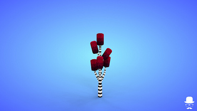 Voxel Small Tree 8.6 Model - 3D Lowpoly Game Asset 3d 3d model cartoon fantasy game asset lowpoly magicavoxel red voxedit voxel art