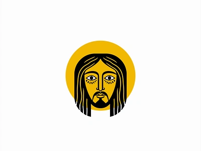 Portrait Of Jesus branding character christ church design face god icon illustration jesus logo man mark portrait religion simple spiritual vector