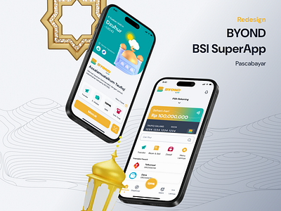 Revamp - BYOND by BSI SuperApp ft Pascabayar app bank banking design finance indonesia islamic light minimalist mobile payment redesign revamp ui ux