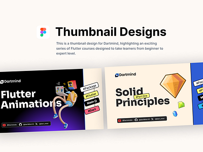 Dartmind - Thumbnail Designs 3d animation branding design ecommerce graphic design hero design illustration logo motion graphics ui