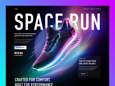 Landing page concept branding design graphic design modern ui ux webdesign