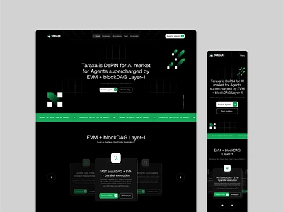 Web3 Protocol Website Design animation blockchain blockdag branding clean crypto protocol design landing page layer1 mobile product design protocol smart wallet smartchain startup taraxa token ui ux web3 website design