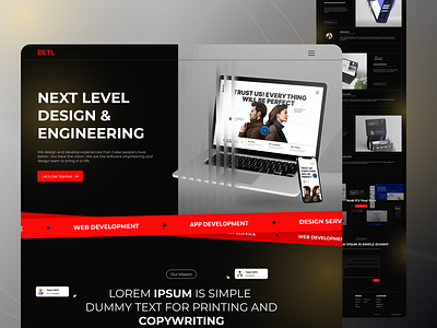 Website Design - DETL branding business clean website dailyui dailyuichallenge design design concept digital agency website figma mobile app design modern modern website ui ux ui ux design website design