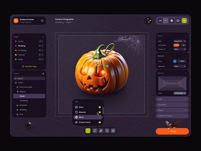 Trick or Treat UI-UX ✦ Meshio design interface product service startup ui ux web website