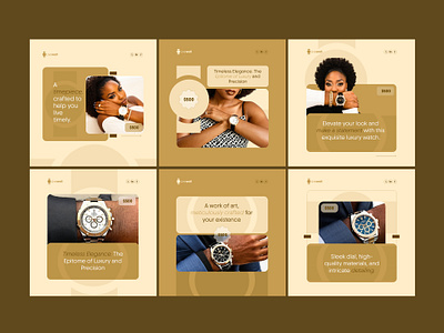 Livewell Luxury Watch brand designs flyer design graphic design