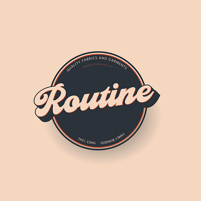 Routine 3d animation branding graphic design logo motion graphics ui