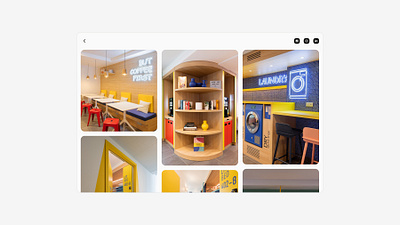 Gallery design gallery hostel photo pop up ui design