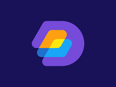 Colorful D Letter Unused Logomark branding d letter logo d logo identity letter logo mark modern logo overlay overlay logo symbol task management typography ui visual design