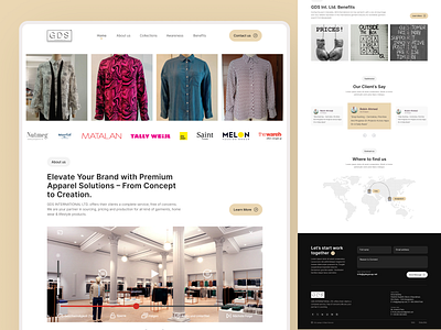 Apparel Industries Landing Page Design apparel apparel landing page buying house buying house landing page cad cad software garments garments landing page ui ux