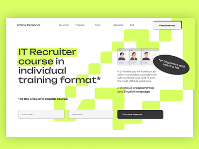 Design concept for a recruiting school design site ui ux web design website